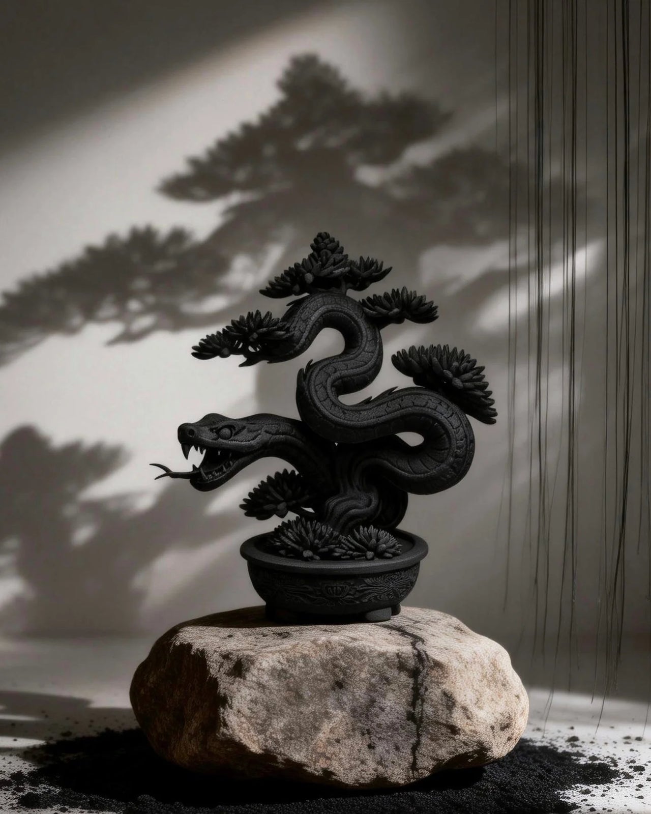 朽根造 - AC-K162 黑·盆系列|蛇·繞折