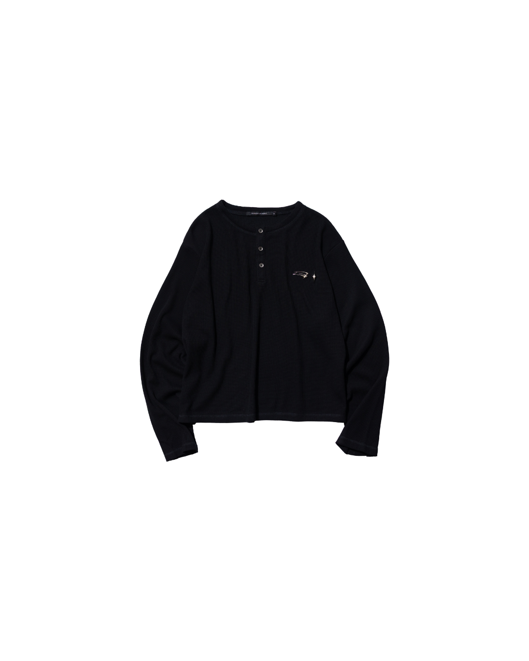 T-E155 E’TREALOUEST 25AW 亨利領華夫格長袖