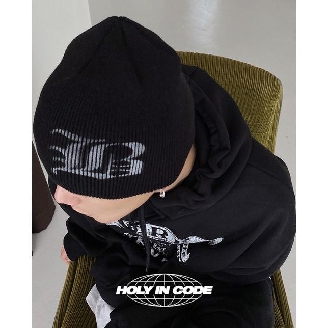 【GUBAN】AC-8054 "HOLY IN CODE" 歌德字 印花 毛線帽 毛帽