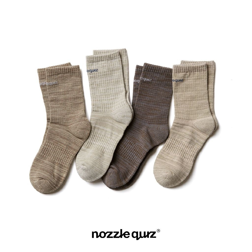 nozzle quiz® - Essential 2023AW 素色 中筒 休閒襪