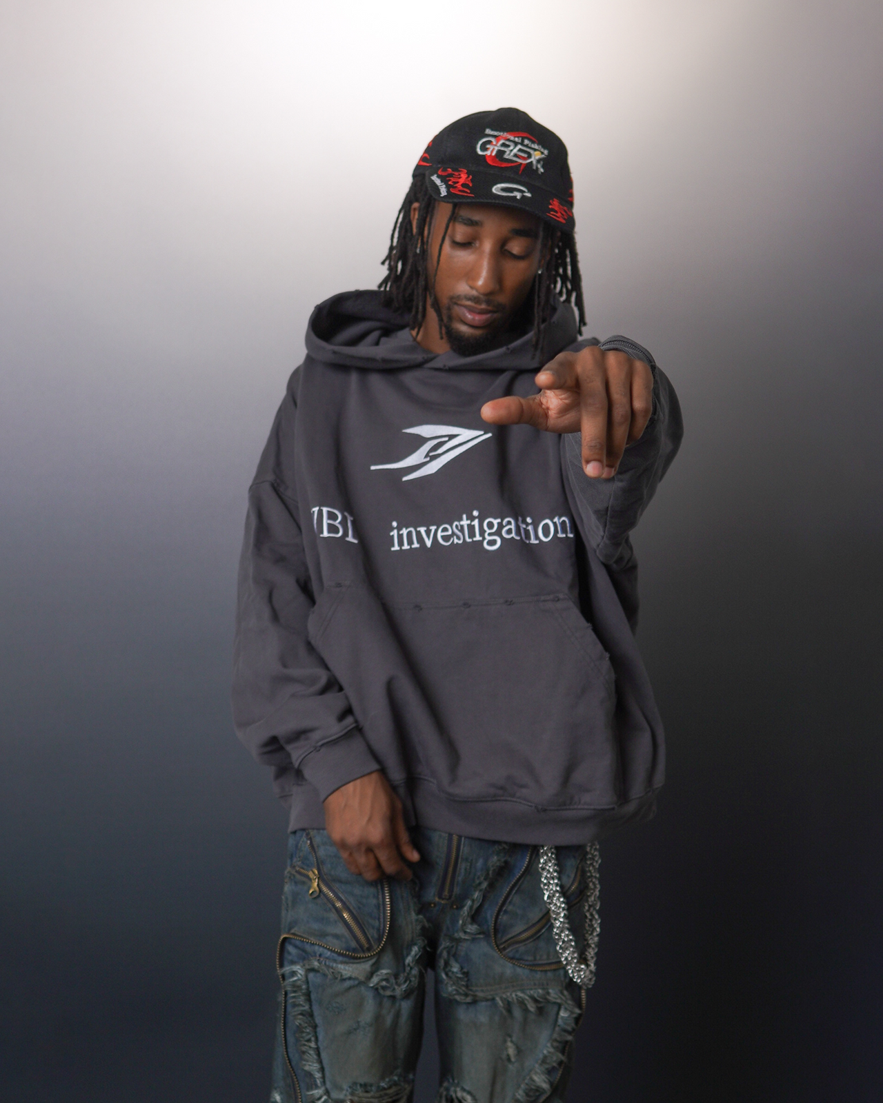 WBI® 24SS UND-02 / The Rebel Series Logo Man Hoodie
