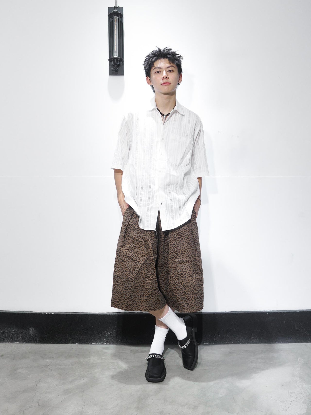 韓國 小眾 豹紋 百慕達 短褲