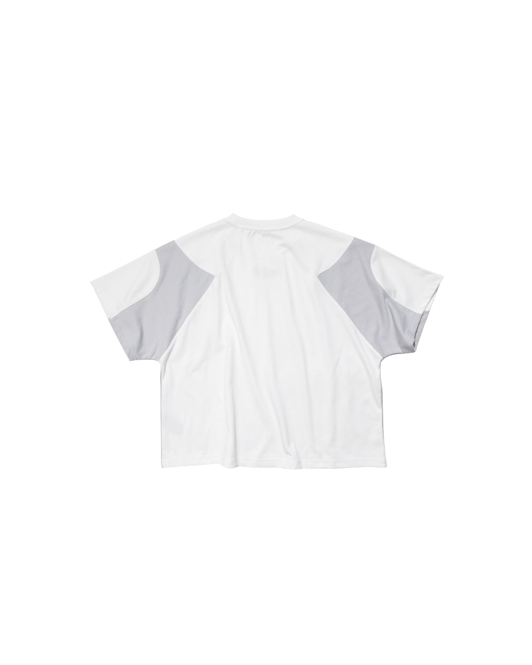 E’TREALOUEST 25SS Layered Mesh Boxy 拼接 網眼 白色 短袖