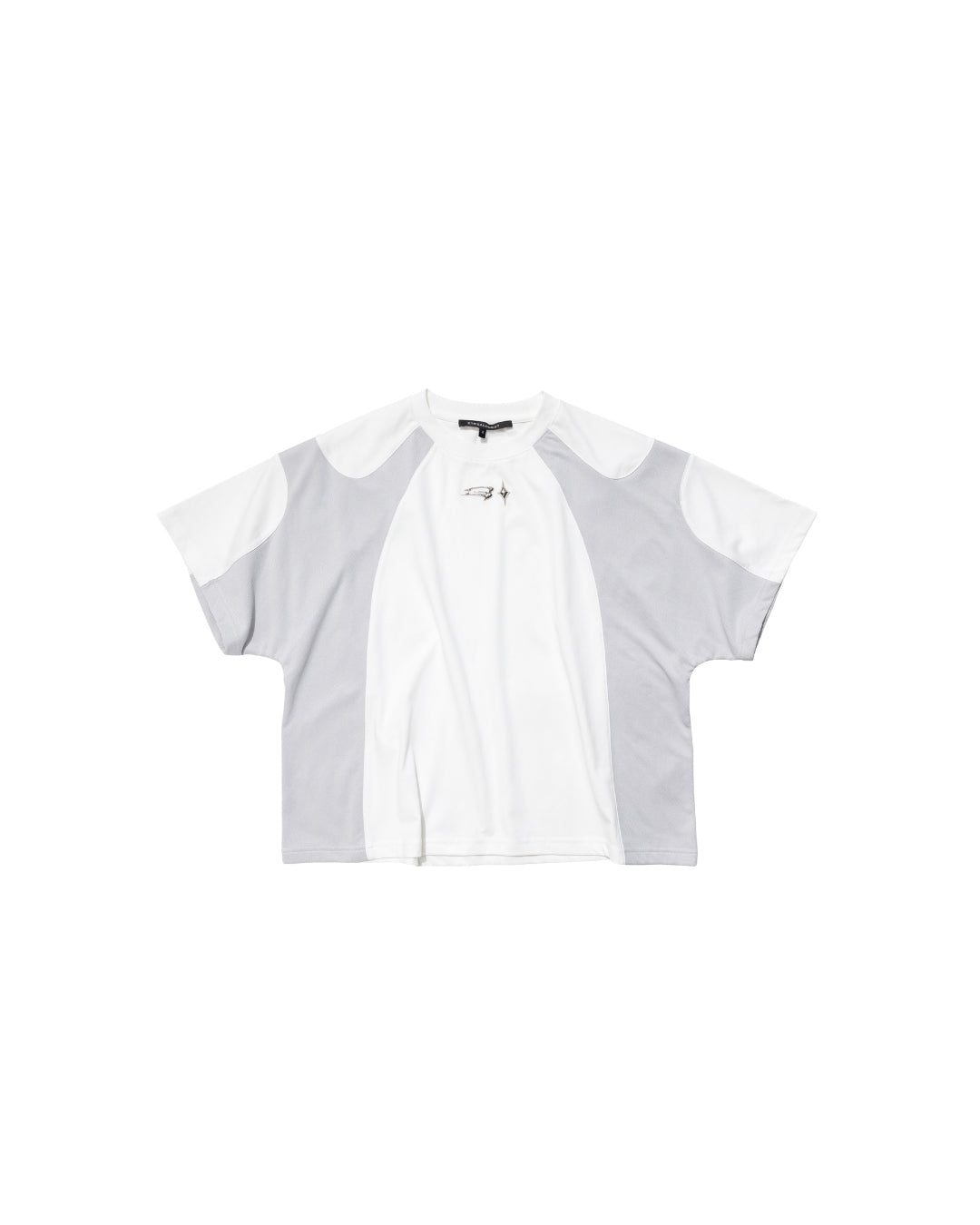 E’TREALOUEST 25SS Layered Mesh Boxy 拼接 網眼 白色 短袖