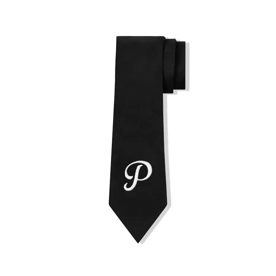 PUSH PUSH - PP STRIPED TIE 素面刺繡文字領帶