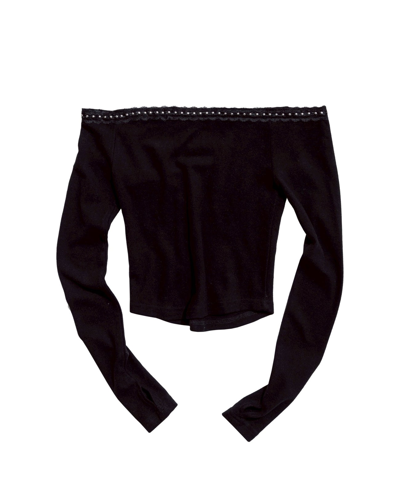 E’TREALOUEST 25FW WMS Off Shoulder Line Short Shirt