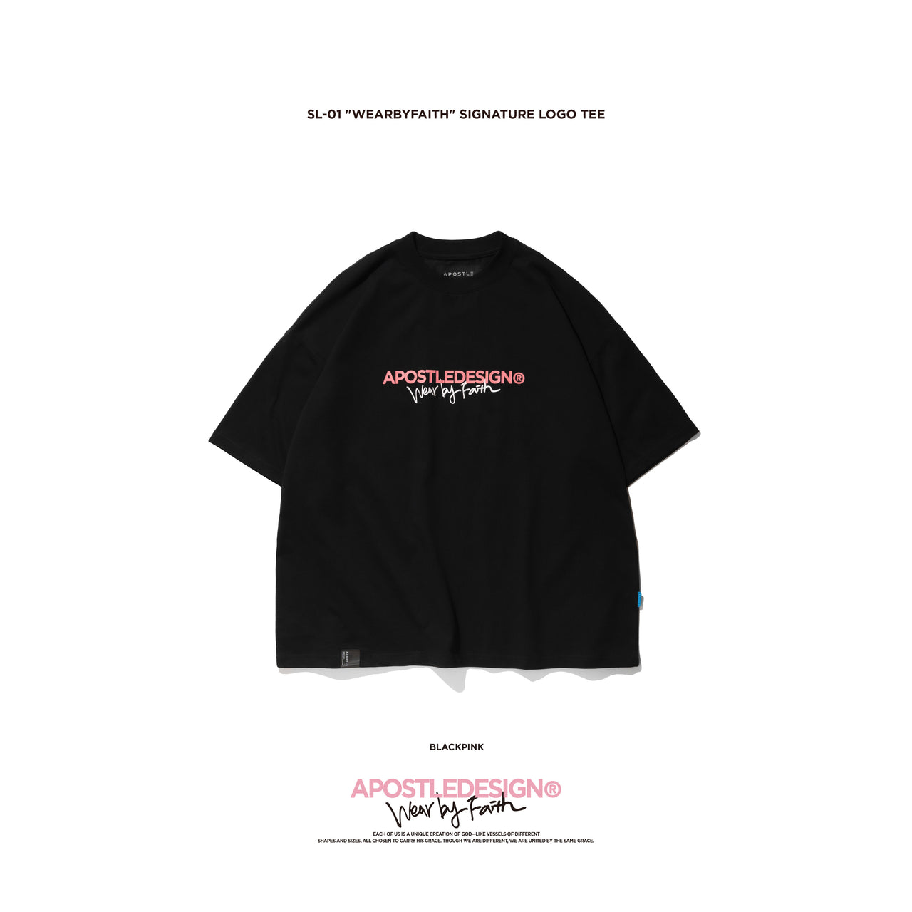 Apostle - 25AW SL-01 "Wearbyfaith" Signature LOGO TEE