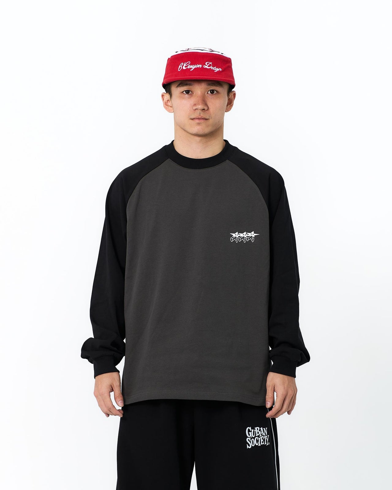 " MADE 𝗚𝘂𝗯𝗮𝗻 " 撞色 寬鬆 星星人 原創 打底 長袖上衣