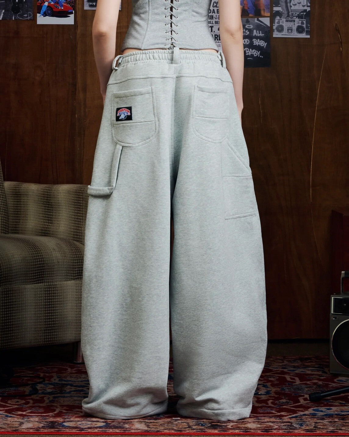 PUSH PUSH - P-P106 PP DRIFTY SWEATPANTS 抽繩寬鬆運動棉長褲