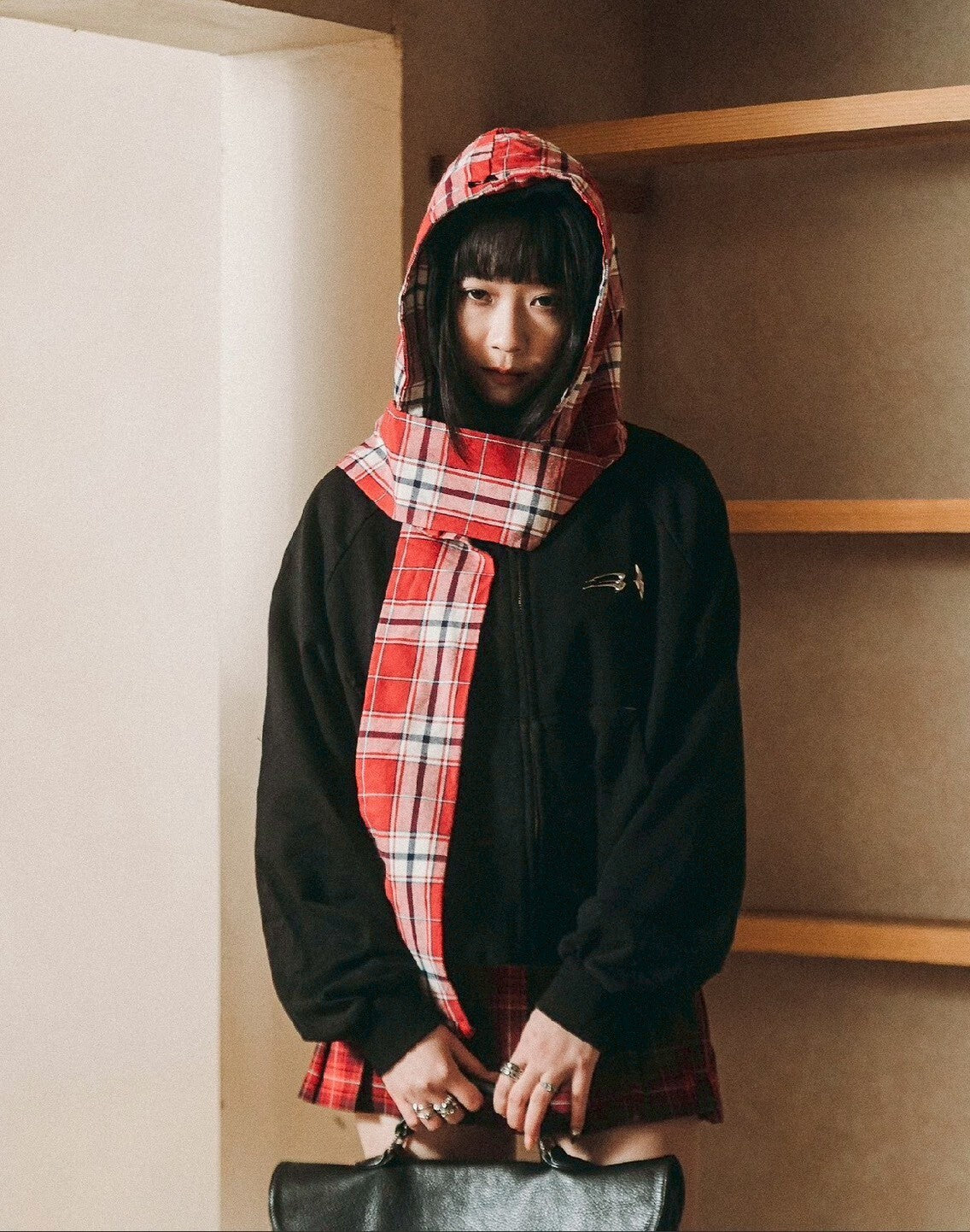 E’TREALOUEST - 25AW 格紋帽棉外套