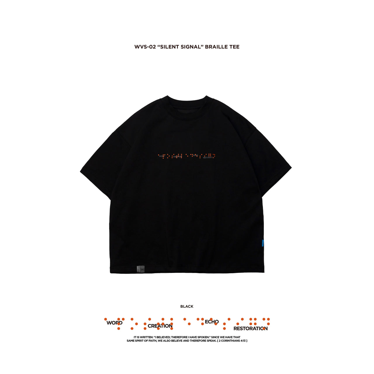 APOSTLE - 26SS WVS-02 “Silent Signal” Braille TEE