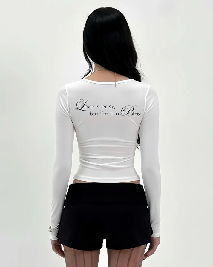 IUE STUDIO-T-U203 EZBUSY LONGSLEEVES SHIRT