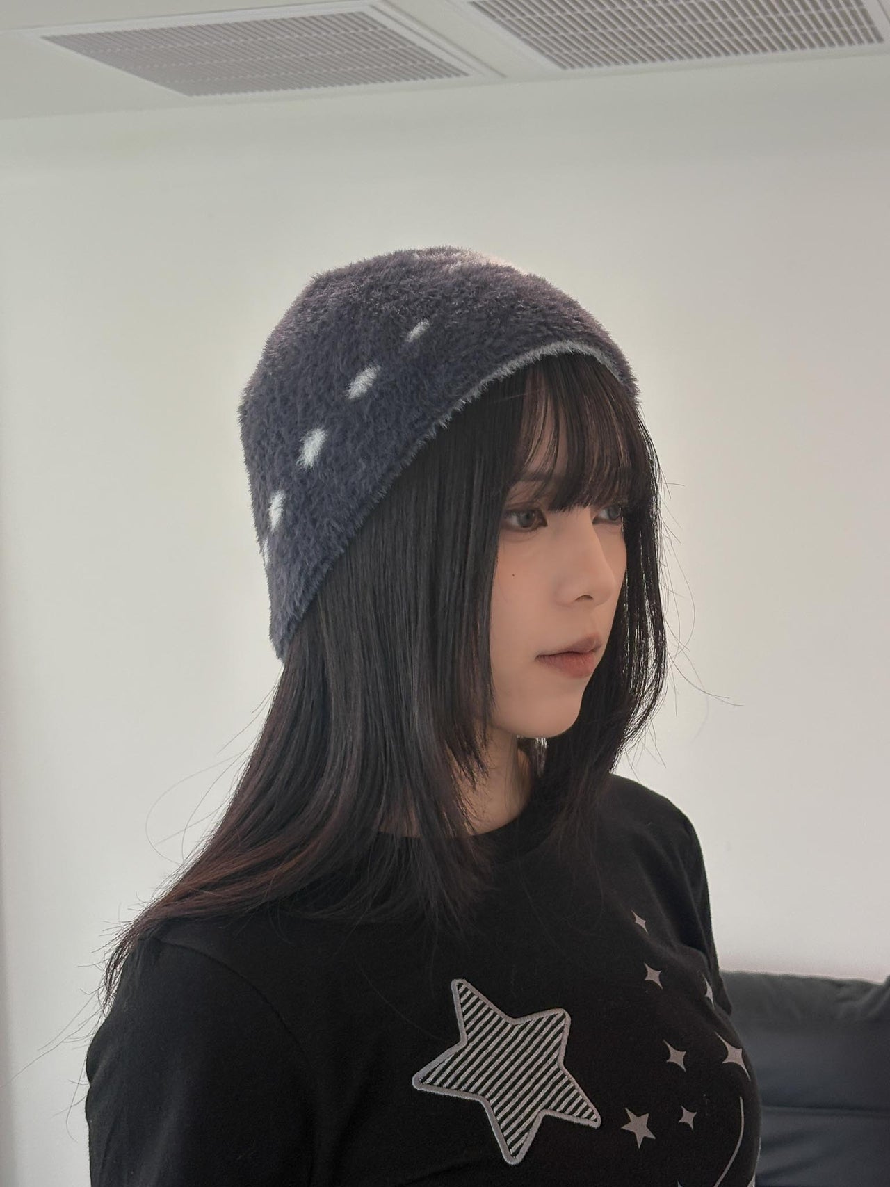 AC-S144 正韓保暖毛絨星星毛帽