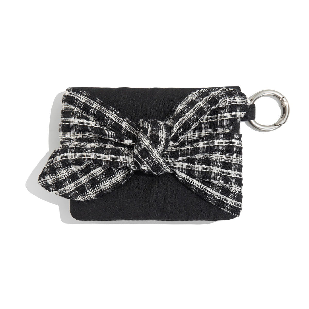 TCM - check cotton wallet (black) AC-P197