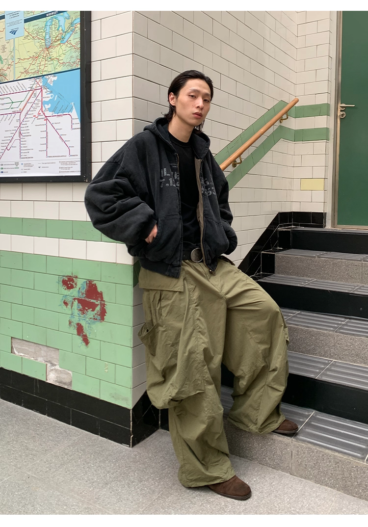 POH J-P96 雙面重磅水洗連帽外套