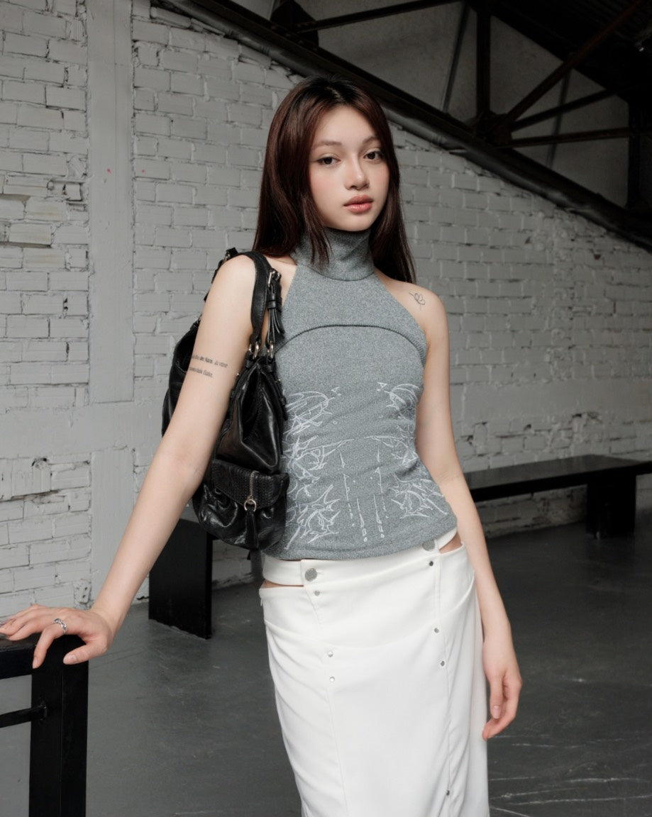 BUNNYHILL -T-B183 RUE TANKTOP 高領削肩坦克背心