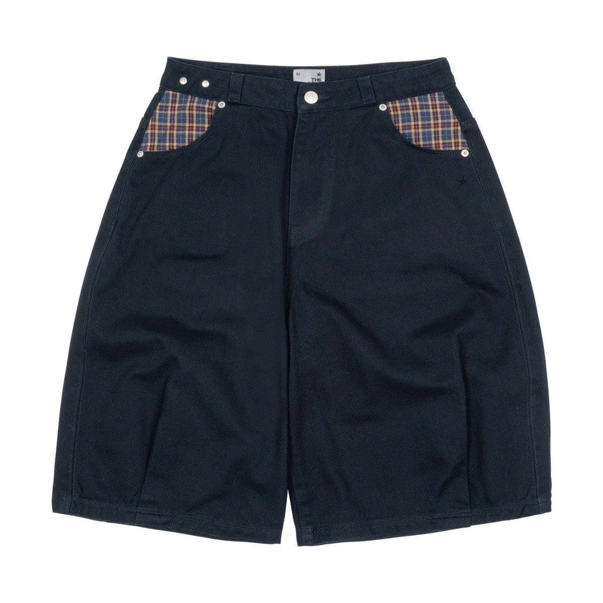 TCM - check pocket half pants (navy) P-C171