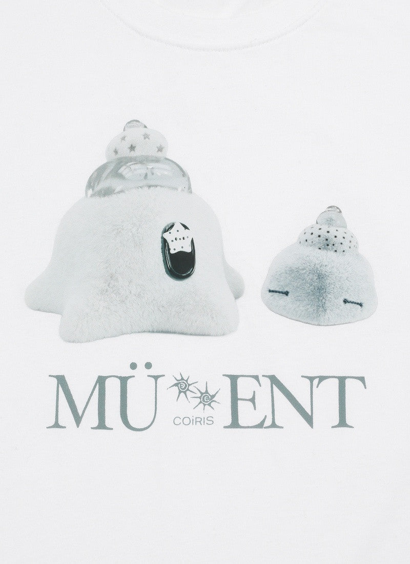 MUCENT X COIRIS MARINAE SIDE LEATHER PATCH HALF T (白色)T-C1041