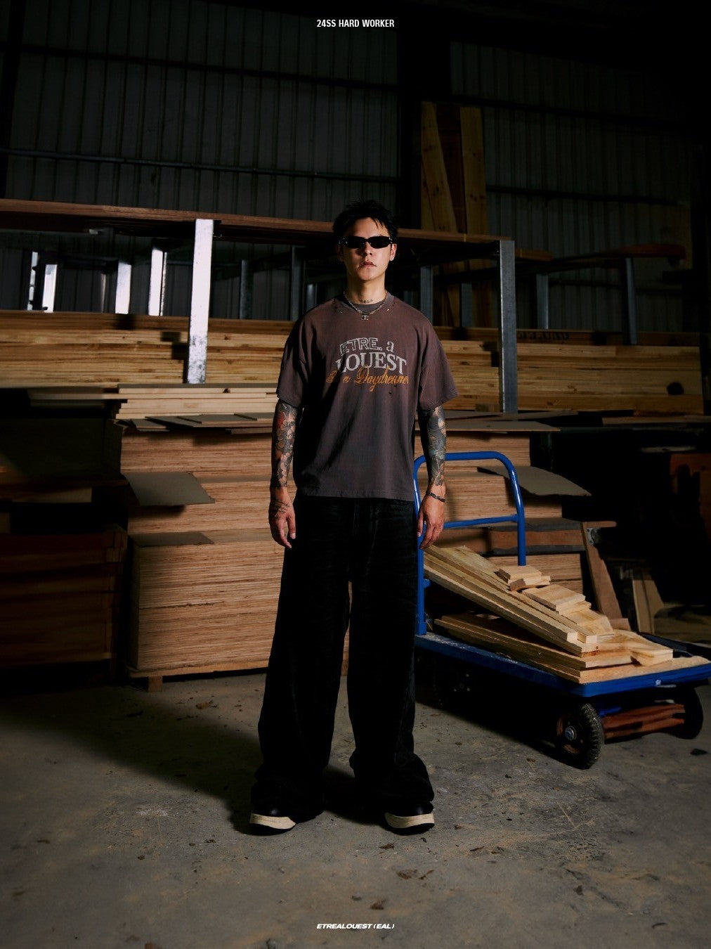 E'TREALOUEST - LogoVintageDestroyedTee TP- 10783