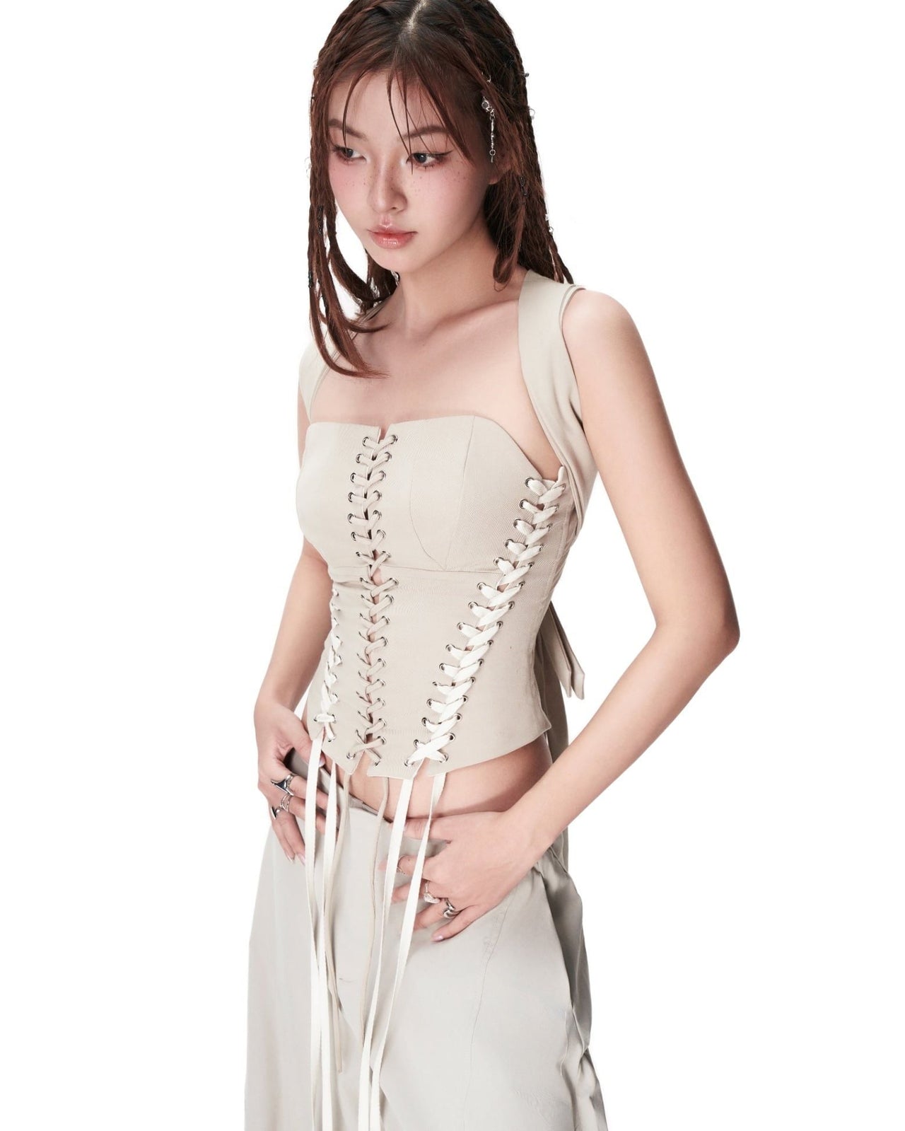 BUNNYHILL -T-B172 PANACEA TOP 綁帶馬甲上衣