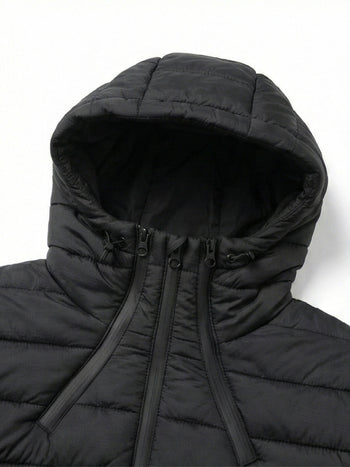 雙向拉鍊羽絨連帽外套