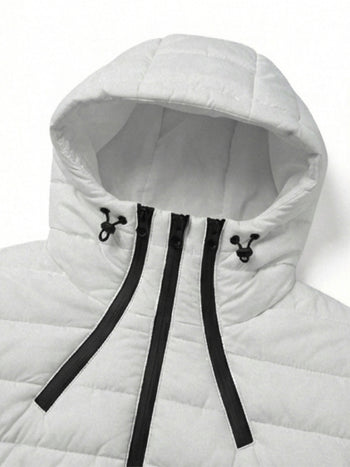 雙向拉鍊羽絨連帽外套