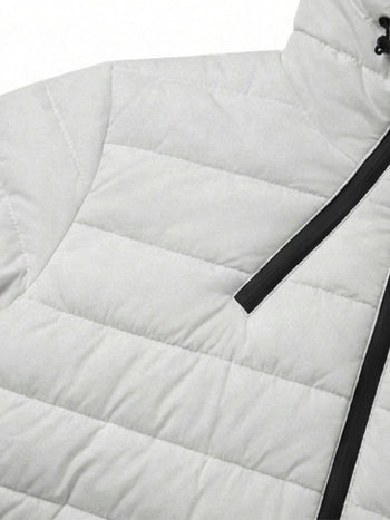 雙向拉鍊羽絨連帽外套