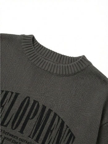 星星字母長袖針織T