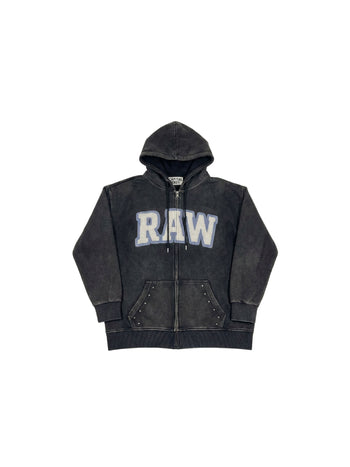 J-R85 水洗RAW鉚釘連帽外套