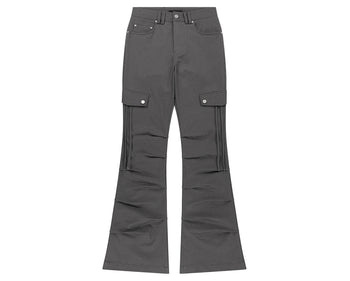 AS YOU ARE -  SIDE TUCK BOOT-CUT PANTS (灰色) P-A249