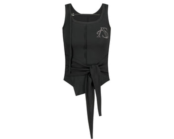 AS YOU ARE - WRAPPED TIDE SLEEVELESS (黑色) T-A1141