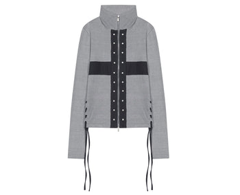 AS YOU ARE - CORSET-LINE ZIP-UP JACKET(灰色) J-A113