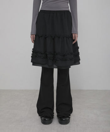3-Layered Ruffle Skirt Pants FL-260