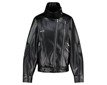 AS YOU ARE - HIDE SNAP LEATHER JACKET(黑色) J-A110