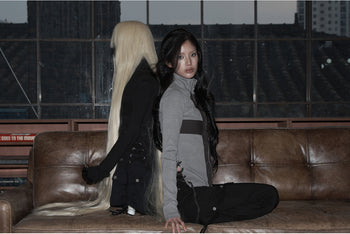 AS YOU ARE - CORSET-LINE ZIP-UP JACKET(灰色) J-A113