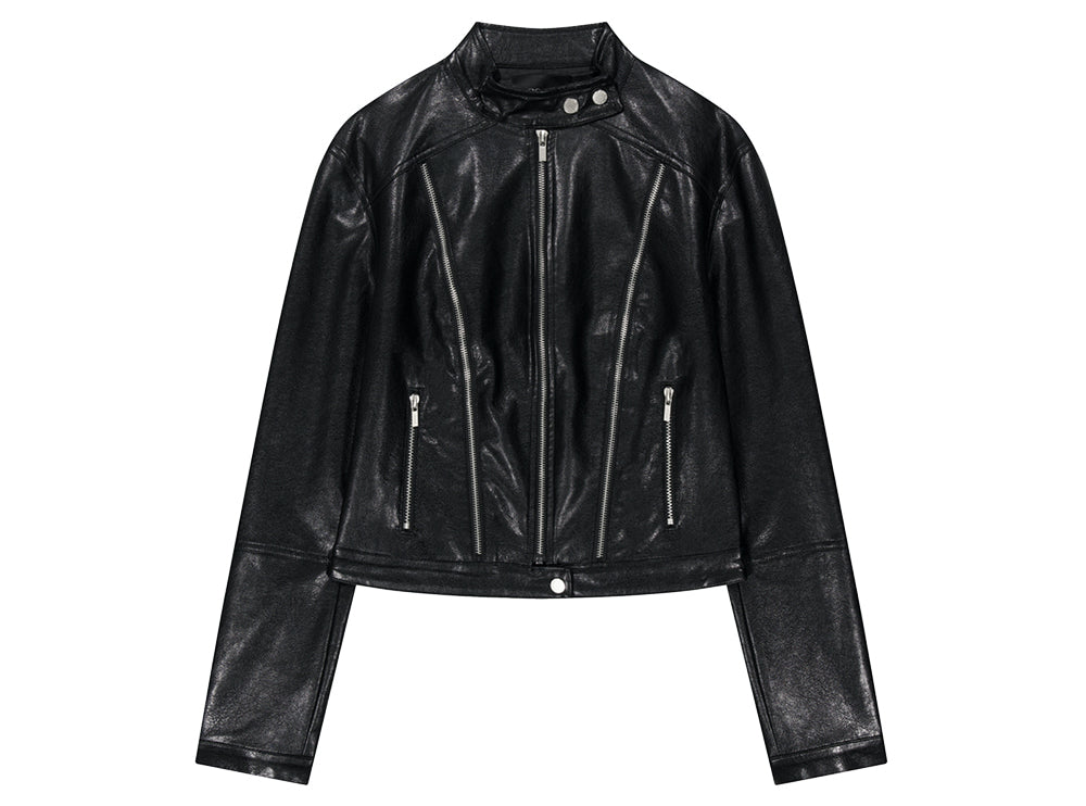 AS YOU ARE - FAKE SLIM LEATHER JACKET J-A109