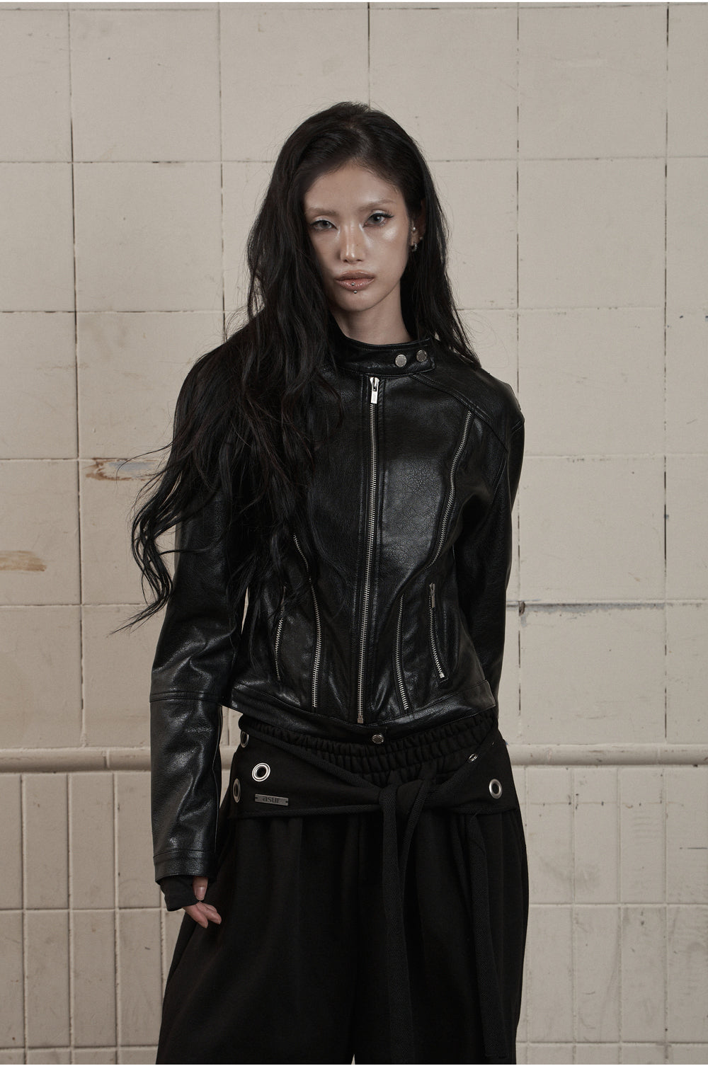AS YOU ARE - FAKE SLIM LEATHER JACKET J-A109