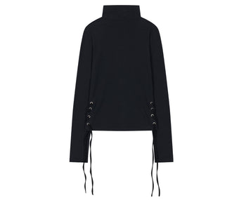 AS YOU ARE - CORSET-LINE ZIP-UP JACKET(黑色) J-A113