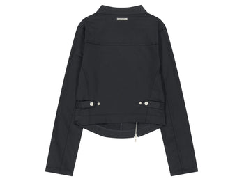 AS YOU ARE - FACADE LOGO HIGH-NECK ZIP-UP (黑色) J-A108