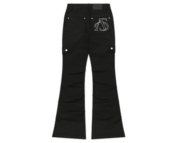 AS YOU ARE -  SIDE TUCK BOOT-CUT PANTS (黑色) P-A249