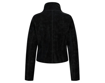 AS YOU ARE - HIGH-NECK BIKER LEATHER JACKET(黑色) J-A111