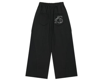 AS YOU ARE -  TIE BELT SWEATPANTS (黑色) P-A250