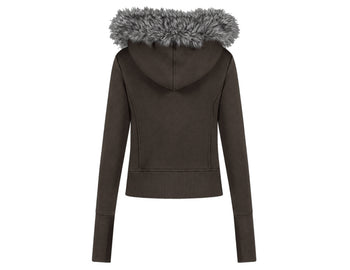 AS YOU ARE - LINE FUR HOOD ZIP-UP(深灰) J-A112