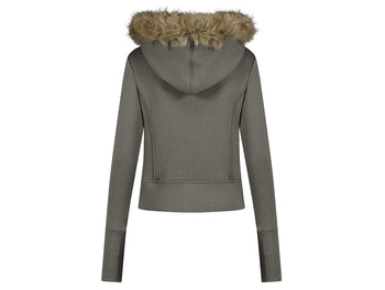 AS YOU ARE - LINE FUR HOOD ZIP-UP(炭灰) J-A112