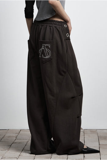 AS YOU ARE -  TIE BELT SWEATPANTS (炭灰) P-A250