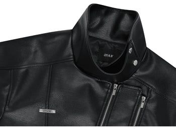 AS YOU ARE - HIDE SNAP LEATHER JACKET(黑色) J-A110