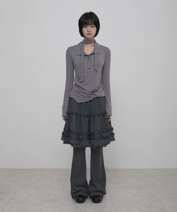 Asymmetrical Draped Shirt (FL-186)