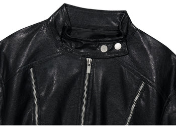AS YOU ARE - FAKE SLIM LEATHER JACKET J-A109