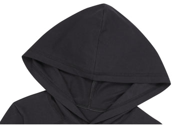 AS YOU ARE - SLIM PANEL HOOD LONG SLEEVE (黑色) T-A1140