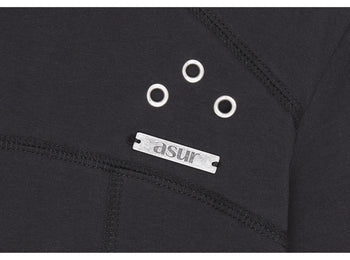AS YOU ARE - SLIM PANEL HOOD LONG SLEEVE (黑色) T-A1140